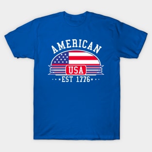 AMERICAN BADGE BLUE T-Shirt